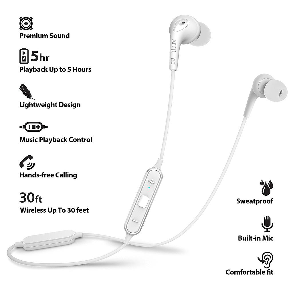 Speaker Iluv Bubble Gum Air - Bluetooth 5.0 headphones White (200-105-544) New Bluetooth N/A