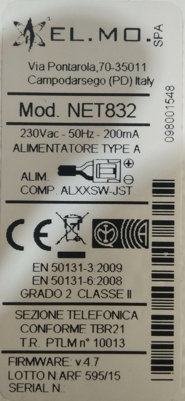 Main Unit Elmo NET 832 Open Box PCB Terminal NO POE N/A