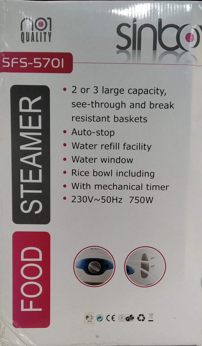 Silco-SFS 5701-Food Steamer-Open Box-750 Watts
