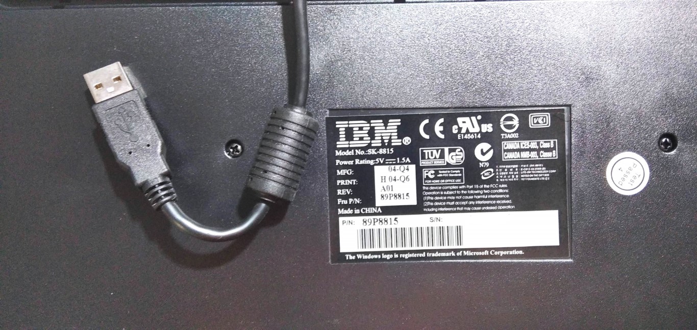 Keyboard Ibm SK-8820 Open Box PS/2 Keyboard (Copy)