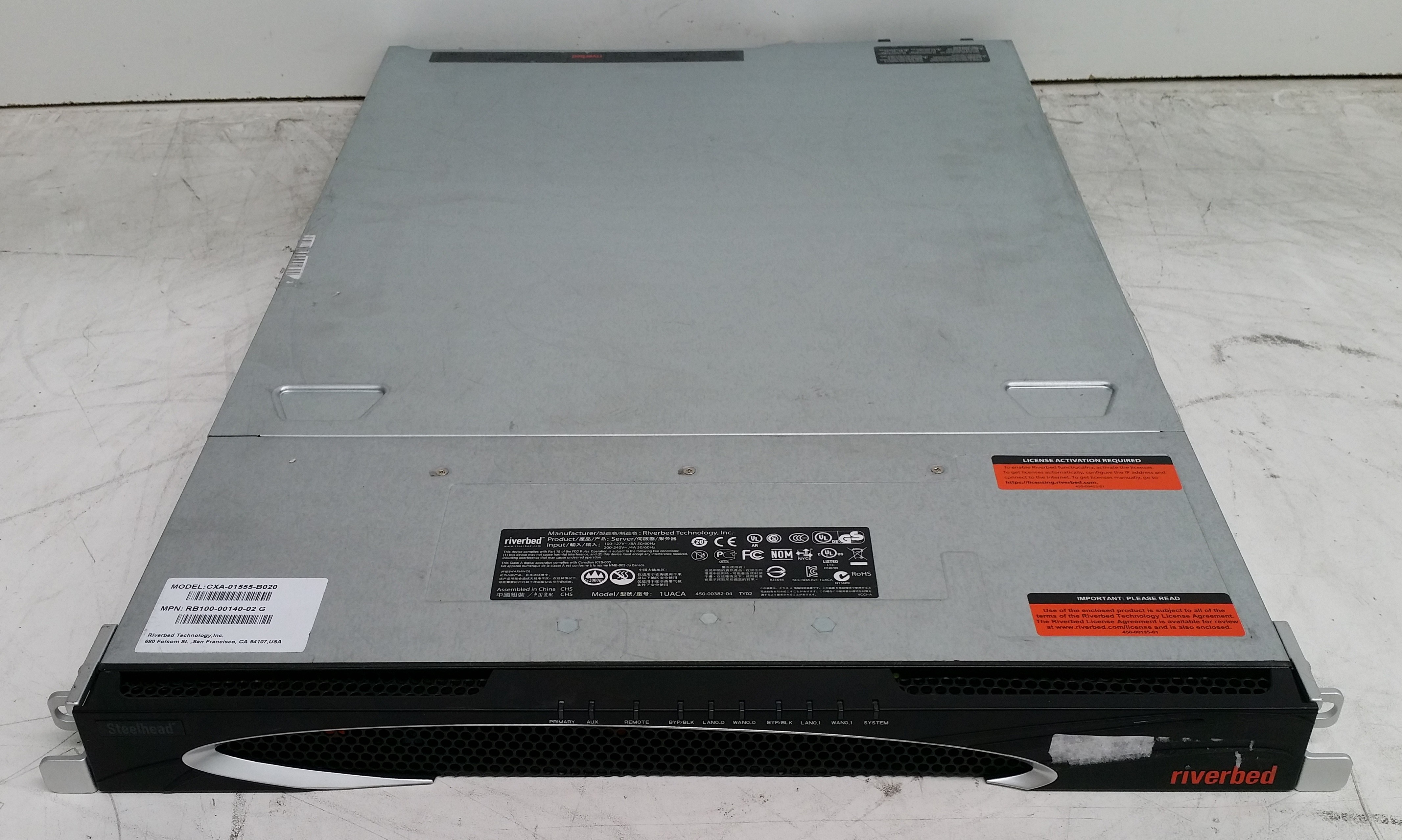 Server Riverbed CX1555 Series Rack Used A 8Gb Memory None 500Gb HDD 1