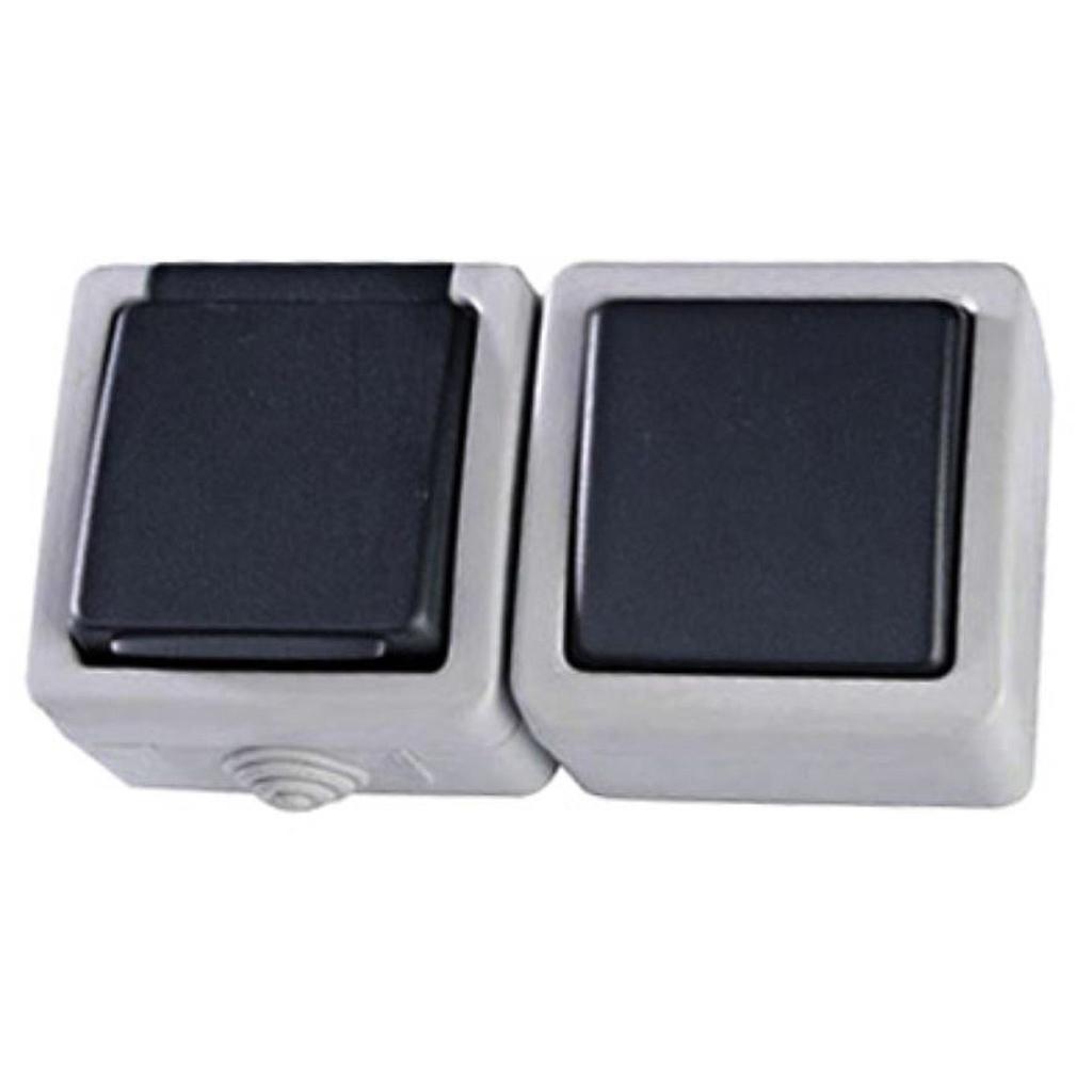 Socket Switch China New Surface  Mounte 1 Gang Switch &amp;1 Schuko Socket