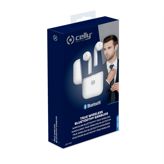 Speaker Celly ZED1 - True Wireless Earphones white New Bluetooth N/A