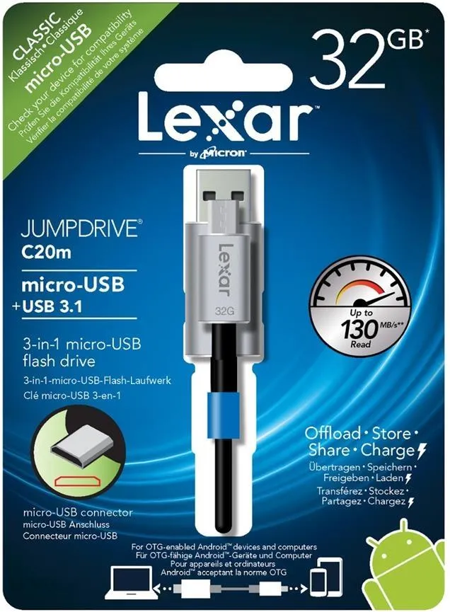 USB Adapter China LEXAR 32GB USB AND MICRO USB 3.1 JUMPDRIVE New Usb Adapter