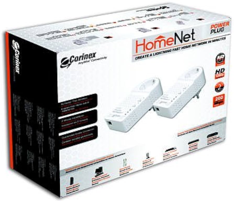Access Point Corinex Corinex HomeNet PowerPlug EU/GRE CXP-HD200-W2HF Open Box Ethernet Wi-Fi