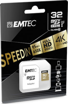 Adapter Micro Card Emtec SPEEDIN UHS-I U3 New Micro Memory Slot 32Gb Memory Card