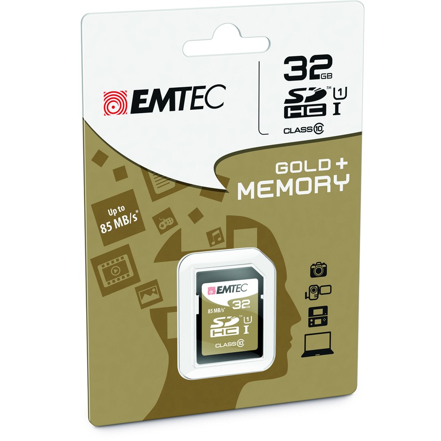 Adapter Micro Card Emtec GOLD+MEMORY UHS-I U1 New Micro Memory Slot 32Gb Memory Card